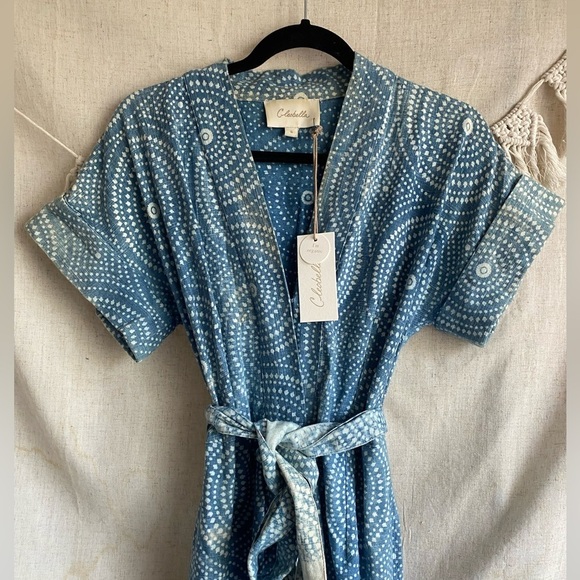 Cleobella Tominga Indigo Blue Jumpsuit Size Small - Picture 12 of 15